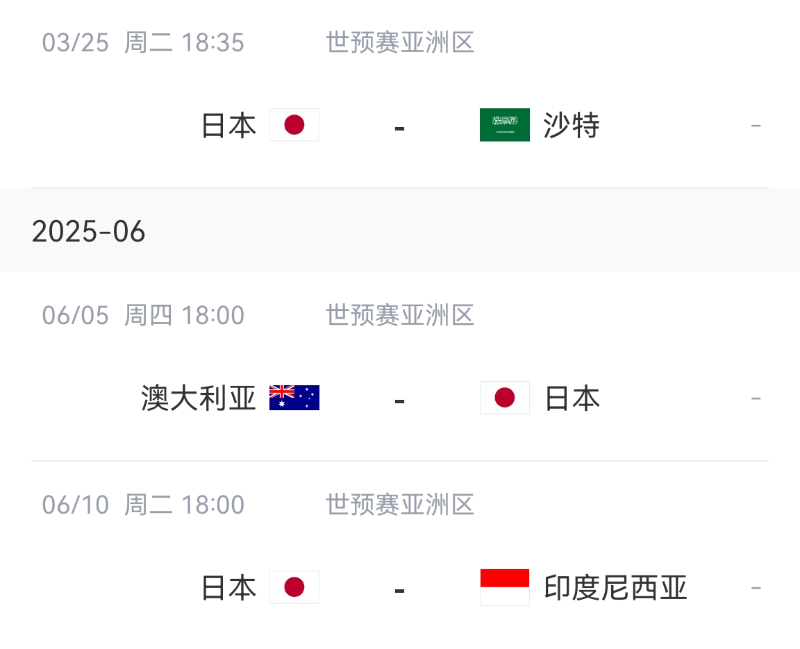 會(huì)不會(huì)放水？日本剩余賽程：主場(chǎng)vs沙特&印尼，客場(chǎng)vs澳大利亞
