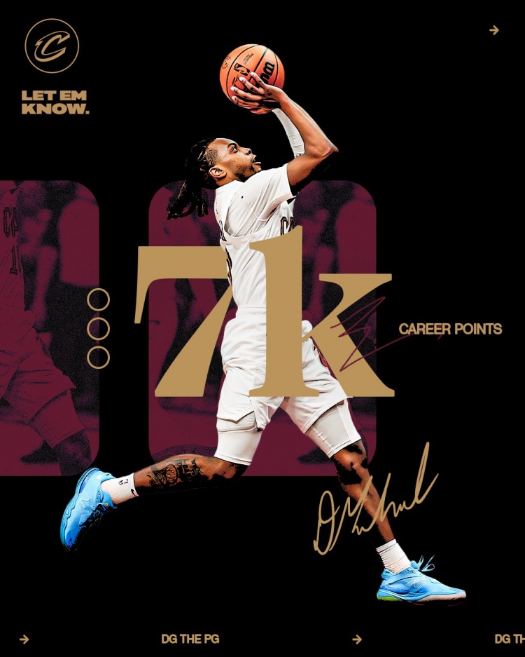 未來可期！加蘭騎士生涯得分達(dá)到7000分 隊史第11位！